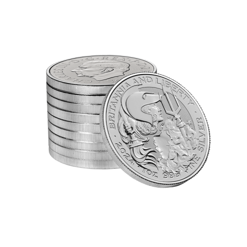 Thumbnail 1 oz Royal Mint Plata 2024 angle 2