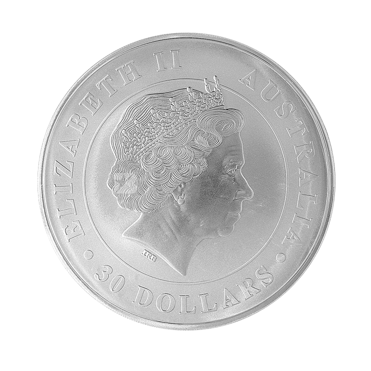 1 kilo Kookaburra Silver Coin 2016 back