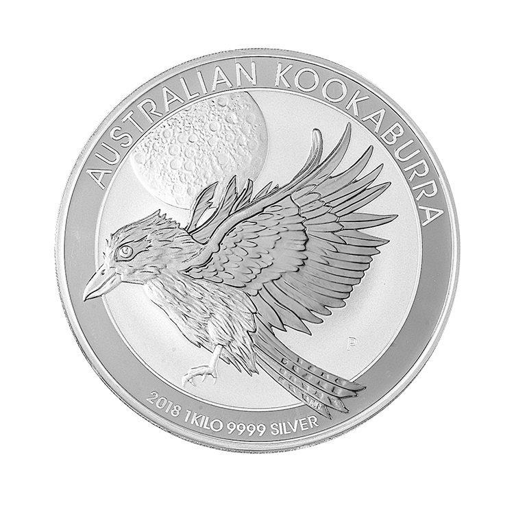 1 kilo Kookaburra Zilveren Munt 2018 voorkant
