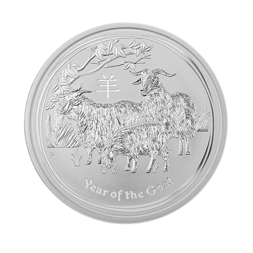 Thumbnail 1 kilo Lunar Zilveren Munt 2015 voorkant