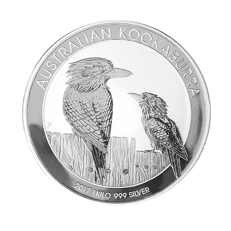 1 kilo Kookaburra Zilveren Munt 2017 voorkant