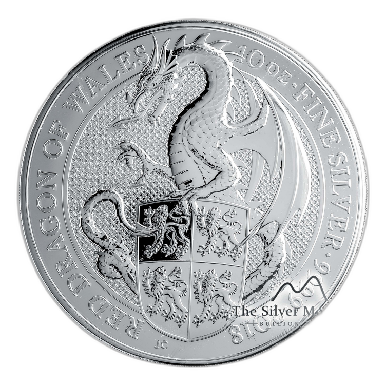 10 oz Queens Beasts d'Argent 2018 front