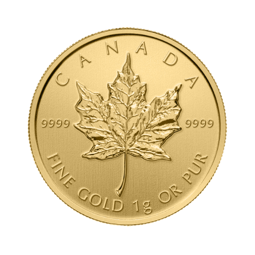 Thumbnail 1g Maple Leaf Gold Coin Mixed Years front