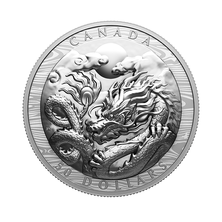 100g Dragons 2024 Zilveren Munt 2024 voorkant