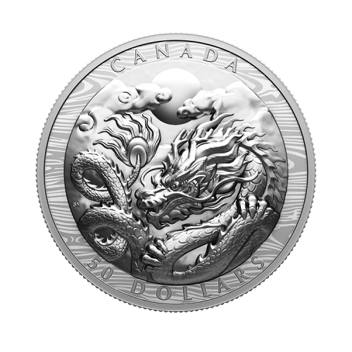 Thumbnail 100g Dragons 2024 Zilveren Munt 2024 voorkant