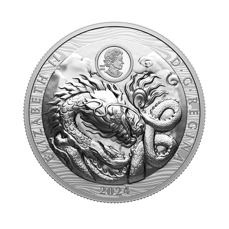 100g Dragons 2024 Zilveren Munt 2024 achterkant