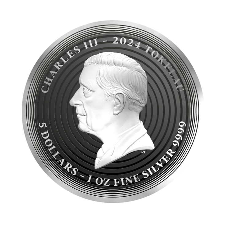 1 troy ounce zilveren munt Icoon van Gogh prooflike 2024 achterkant