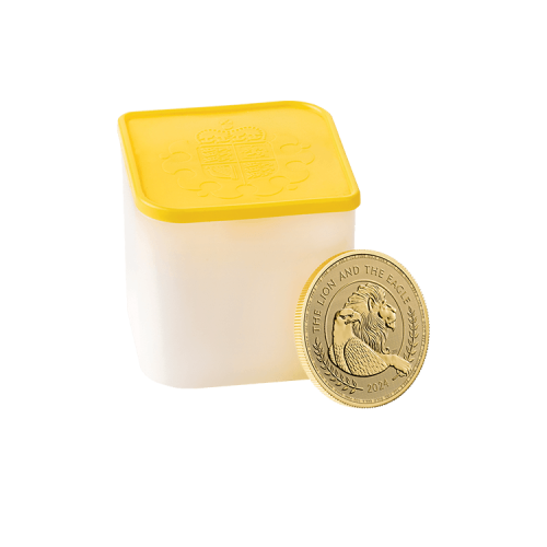 Thumbnail 1 troy ounce gouden munt Lion and Eagle 2024 perspectief 1