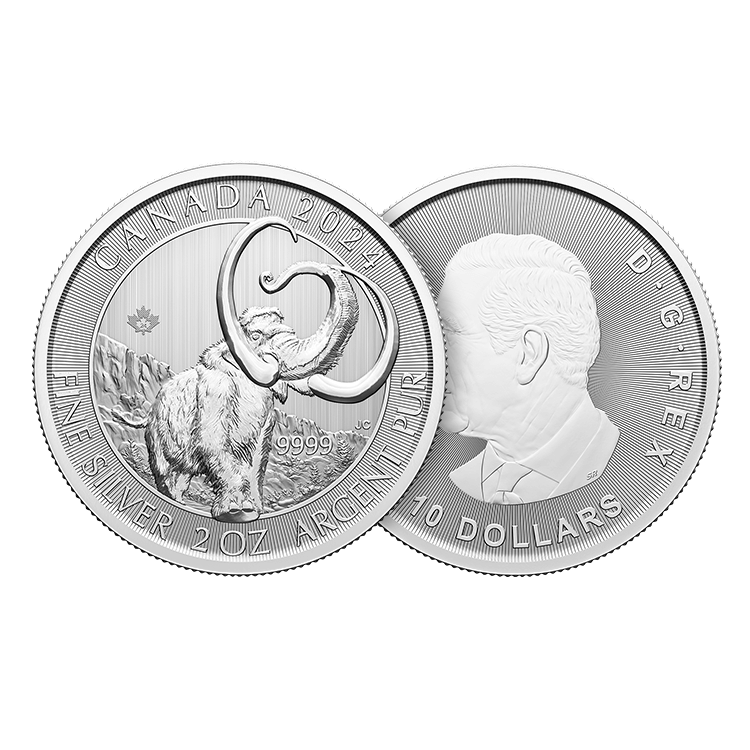 2 oz Royal Canadian Mint Silbermünze 2024 angle 1