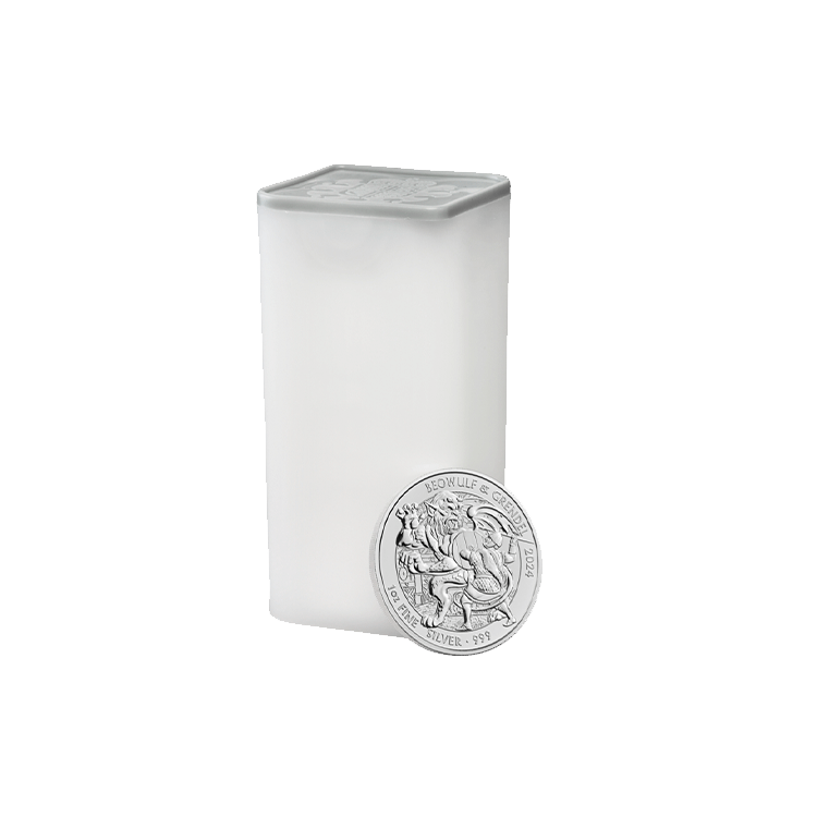 1 oz Royal Mint Zilveren Munt 2024 perspectief 1