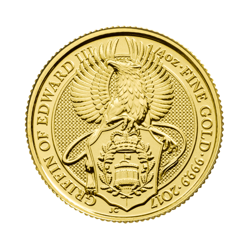 Thumbnail 1/4 oz Royal Mint Gouden Munt 2017 voorkant