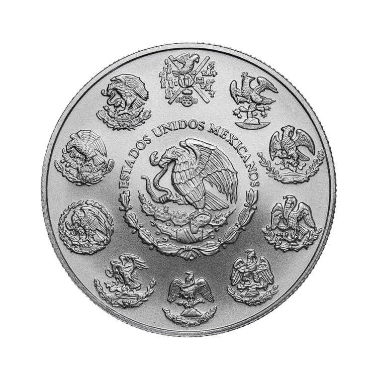 1 oz Mexican Libertad d'Argent Plusieurs Années back