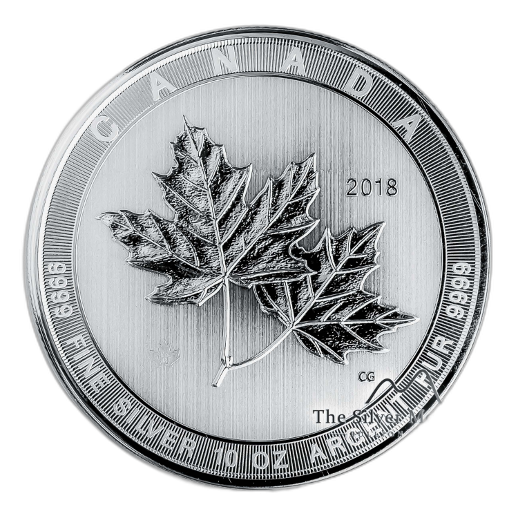 10 oz Maple Leaf Plata 2018 front