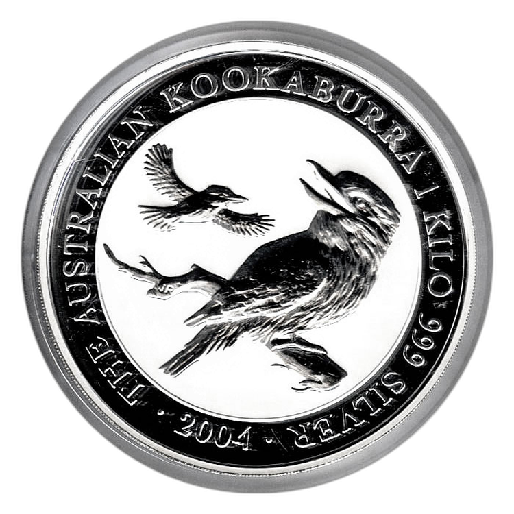 1 kilo Kookaburra Zilveren Munt voorkant