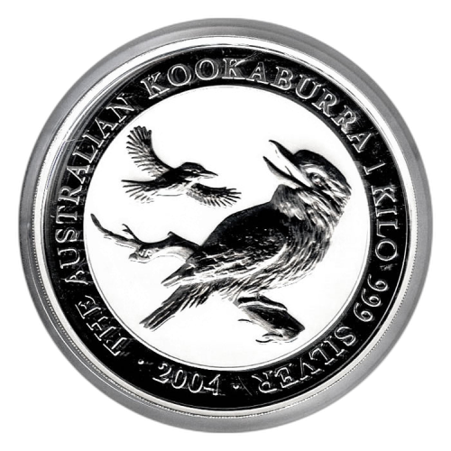 Thumbnail 1 kilo Kookaburra Zilveren Munt voorkant
