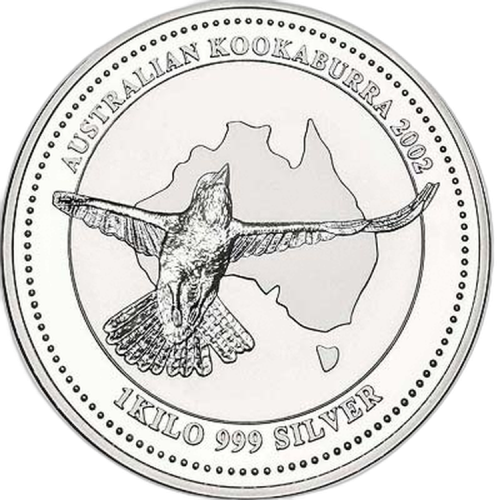 Thumbnail 1 kilo Kookaburra Zilveren Munt voorkant