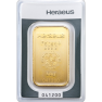 50g Heraeus Gold Bar Mixed Years front