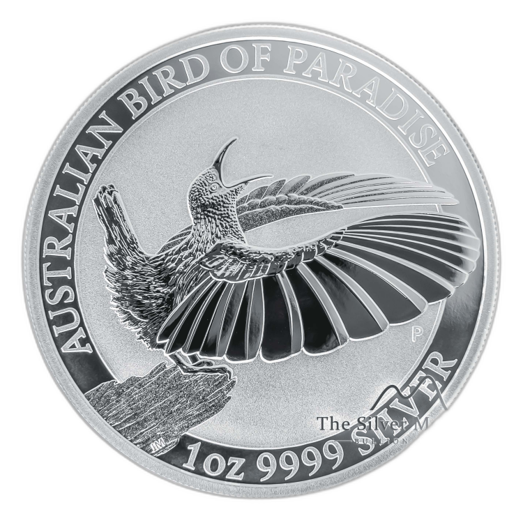 1 Troy ounce silver coin Bird of Paradise - Victoria’s Riflebird front