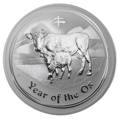 Thumbnail 10 oz Lunar Zilveren Munt 2009 voorkant