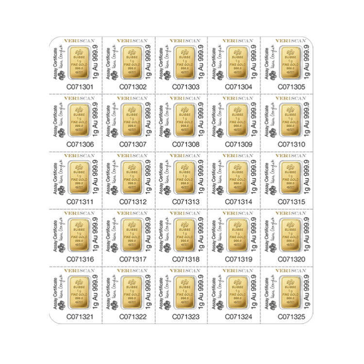 25g Pamp Suisse Goldbarren back