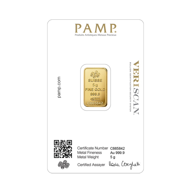 5g Pamp Suisse Goldbarren back