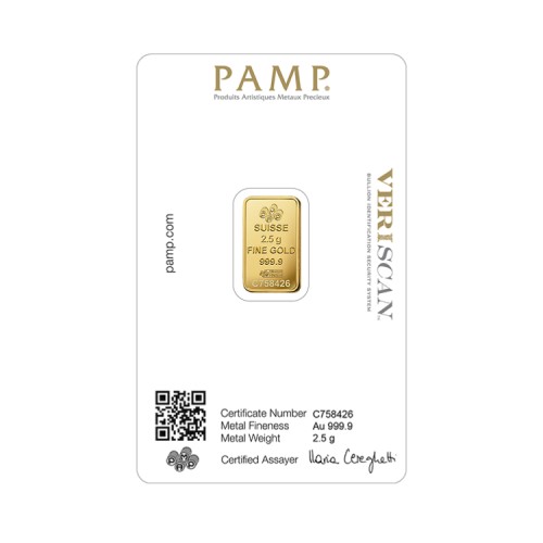 Thumbnail 2,5g Pamp Suisse Goldbarren back