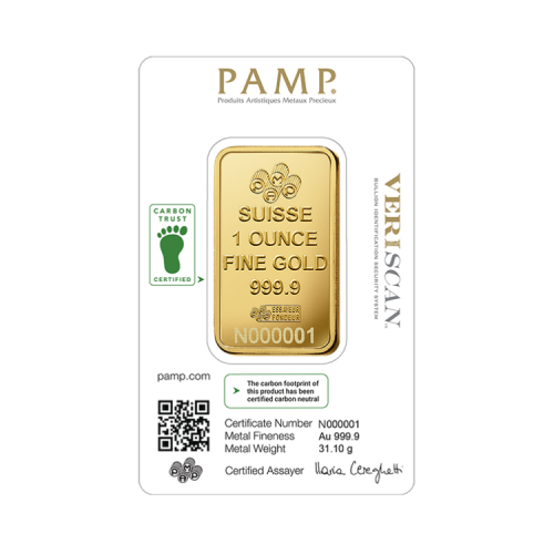 Thumbnail 1 oz Pamp Suisse Goldbarren back
