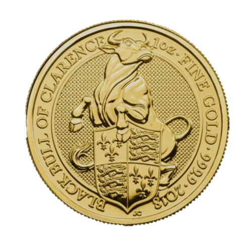 Thumbnail 1 oz Queens Beasts Gouden Munt 2018 voorkant