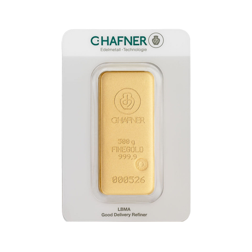 Thumbnail C. Hafner gold bar 500 grams with certificate