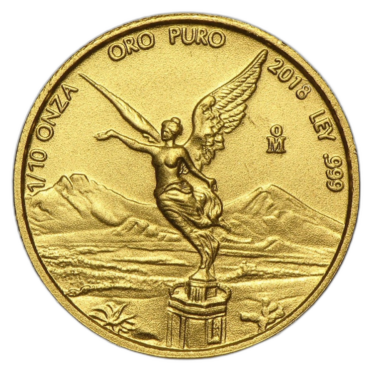 1/10 oz Banco de Mexico Oro 2018 front