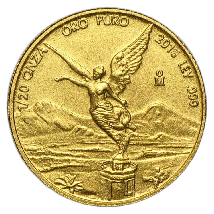 1/20 oz Banco de Mexico Gouden Munt 2018 voorkant