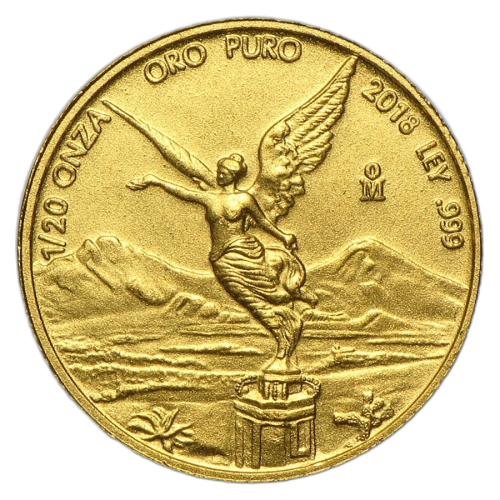 Thumbnail 1/20 oz Banco de Mexico Gouden Munt 2018 voorkant