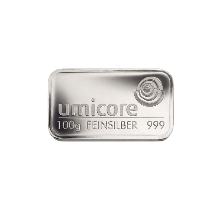 100g Silver Bar Mixed Years front