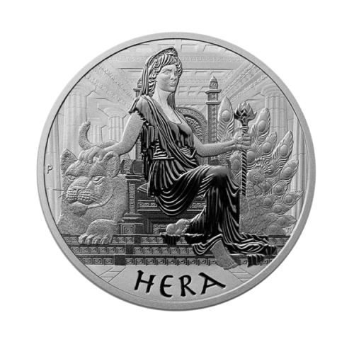 Thumbnail 1 troy ounce silver coin gods of Olympus Hera 2022 front