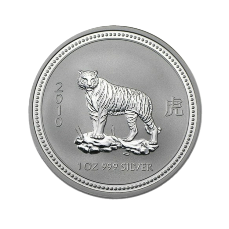 1 oz Lunar Zilveren Munt 2010 voorkant