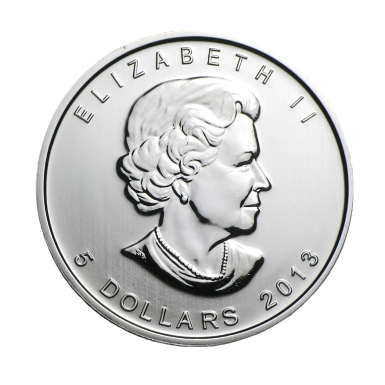 1 oz Royal Canadian Mint Zilveren Munt 2013 achterkant