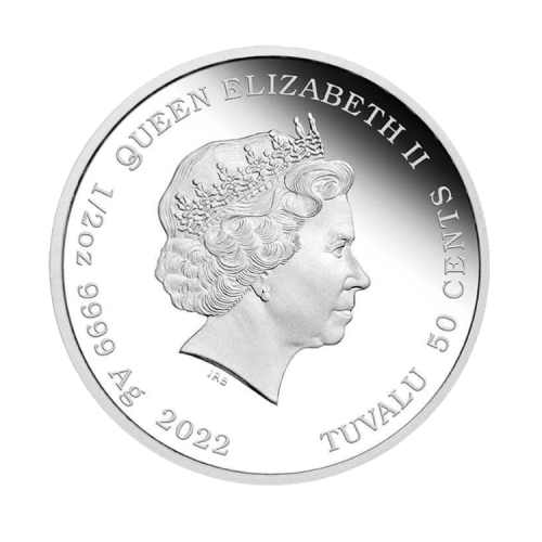Thumbnail 1/2 troy ounce zilveren munt baby tijger 2022 Proof back