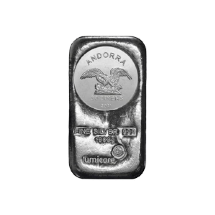 Andorra Eagle 1 kilogram silver coin bars front