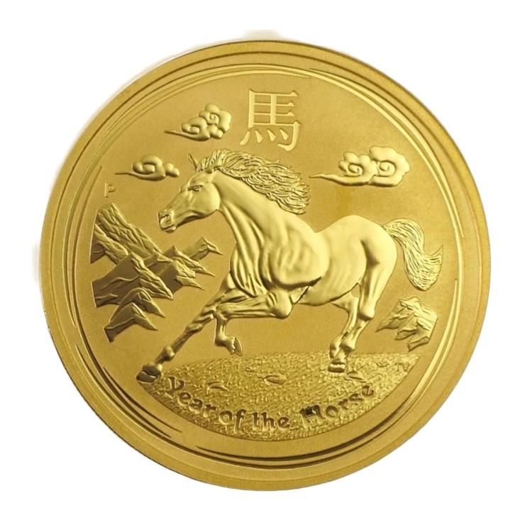 1 oz Lunar Goldmünze 2014 front