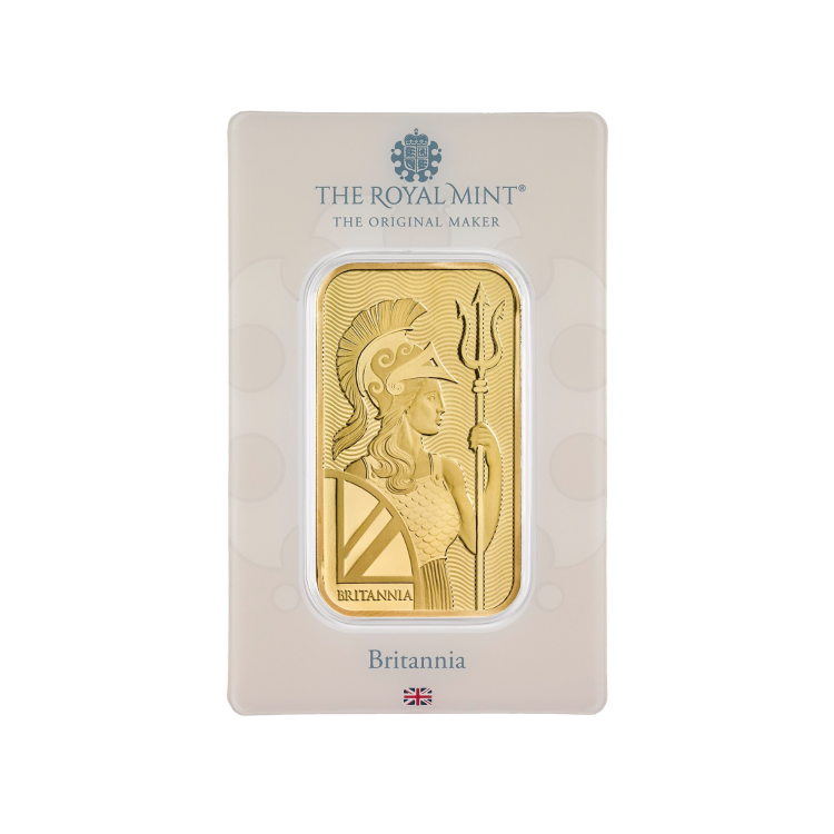 Britannia goudbaar 1 troy ounce voorzijde