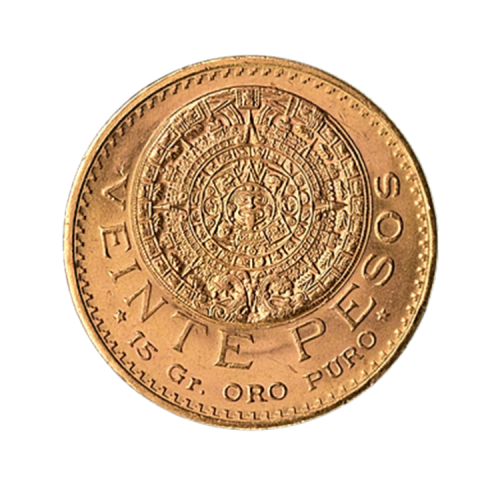 Thumbnail 20 pesos munt Mexico Gouden Munt voorkant