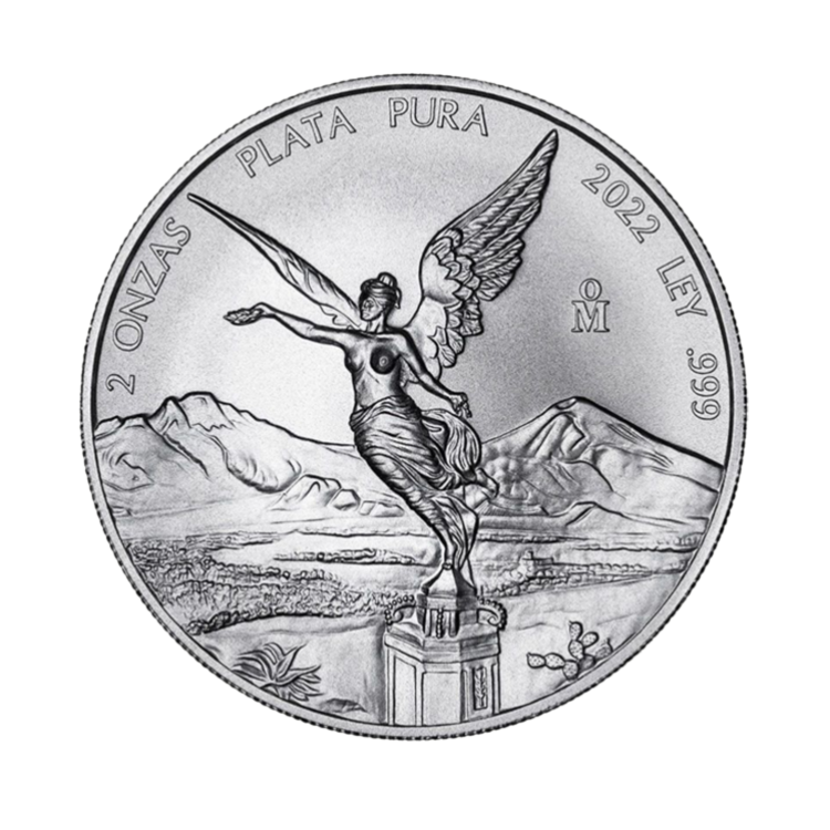 2 oz Mexican Libertad Zilveren Munt Divers voorkant
