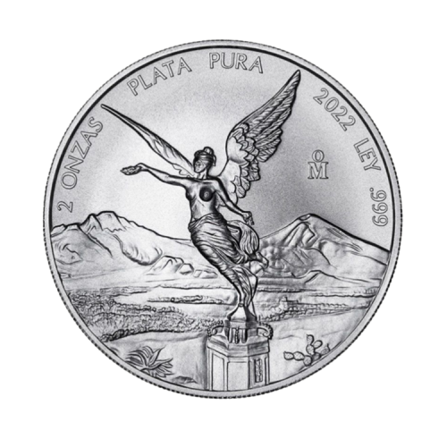 Thumbnail 2 oz Mexican Libertad Zilveren Munt Divers achterkant