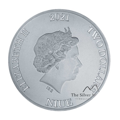 Thumbnail Achterzijde zilveren Bitcoin munt