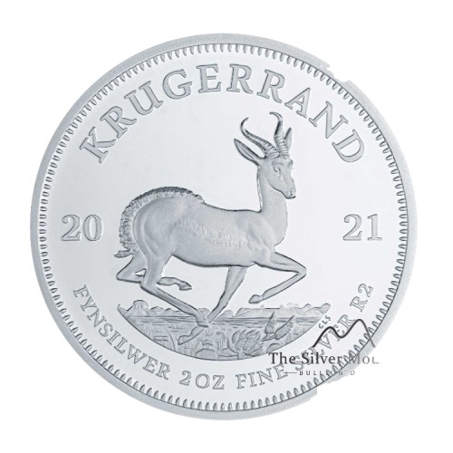 Thumbnail 2 oz South African Mint Zilveren Munt 2021 voorkant