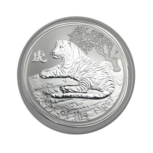Thumbnail 1 Kilo Lunar zilver munt 2010