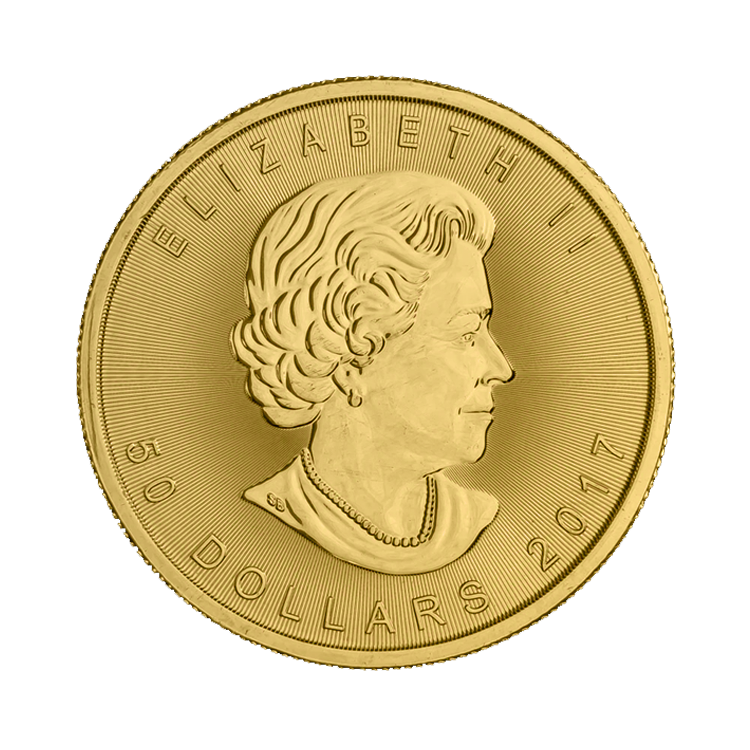 1 oz Maple Leaf Gouden Munt Divers achterkant