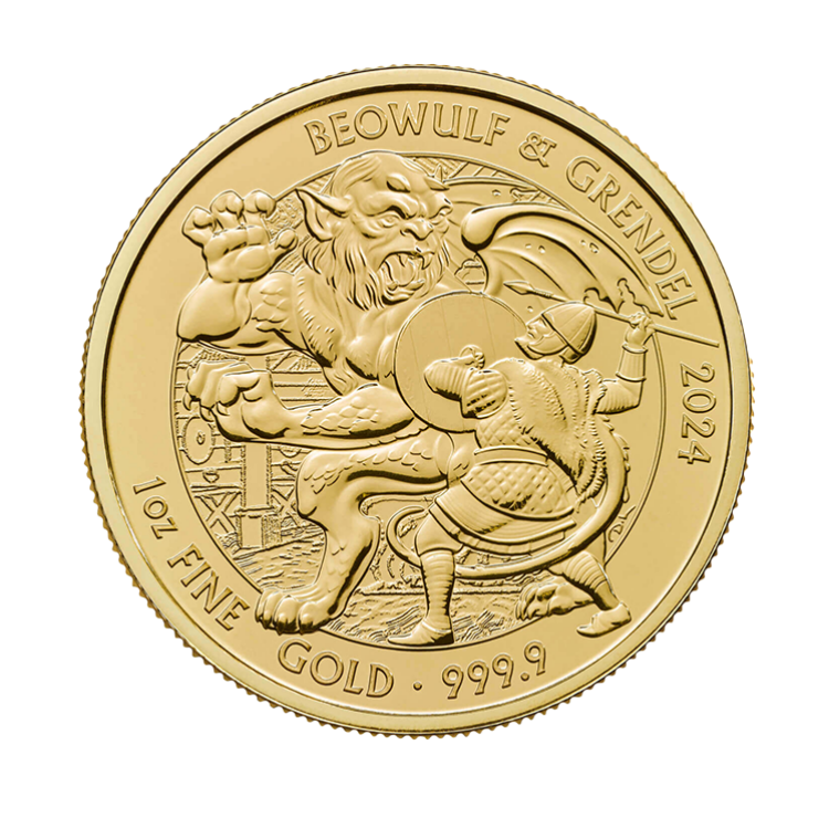1 oz Myths and Legends Gold Coin 2024 front