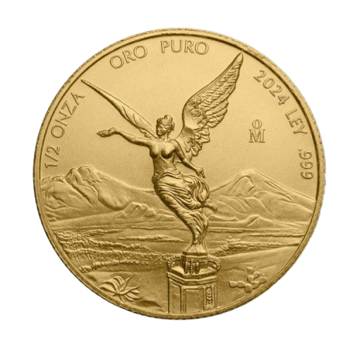 Thumbnail 1/2 troy ounce gouden Mexican Libertad voorzijde