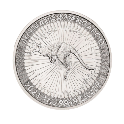 Thumbnail 1-troy-ounce-zilveren-munt-kangaroo-circulated-voorkant